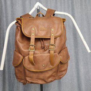 Baosha Casual Backpack Brown Medium PU leather